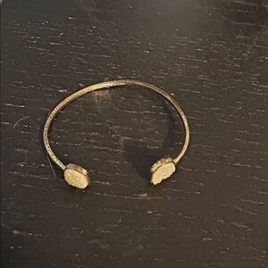 Stella & Dot gold and druzy cable bracelet